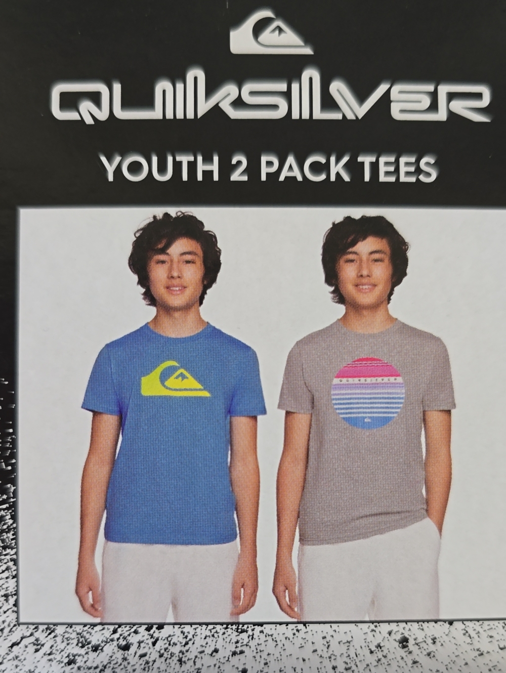 Quiksilver Youth 2-Pack Graphic Tees Boys Size L 14/16 NEW